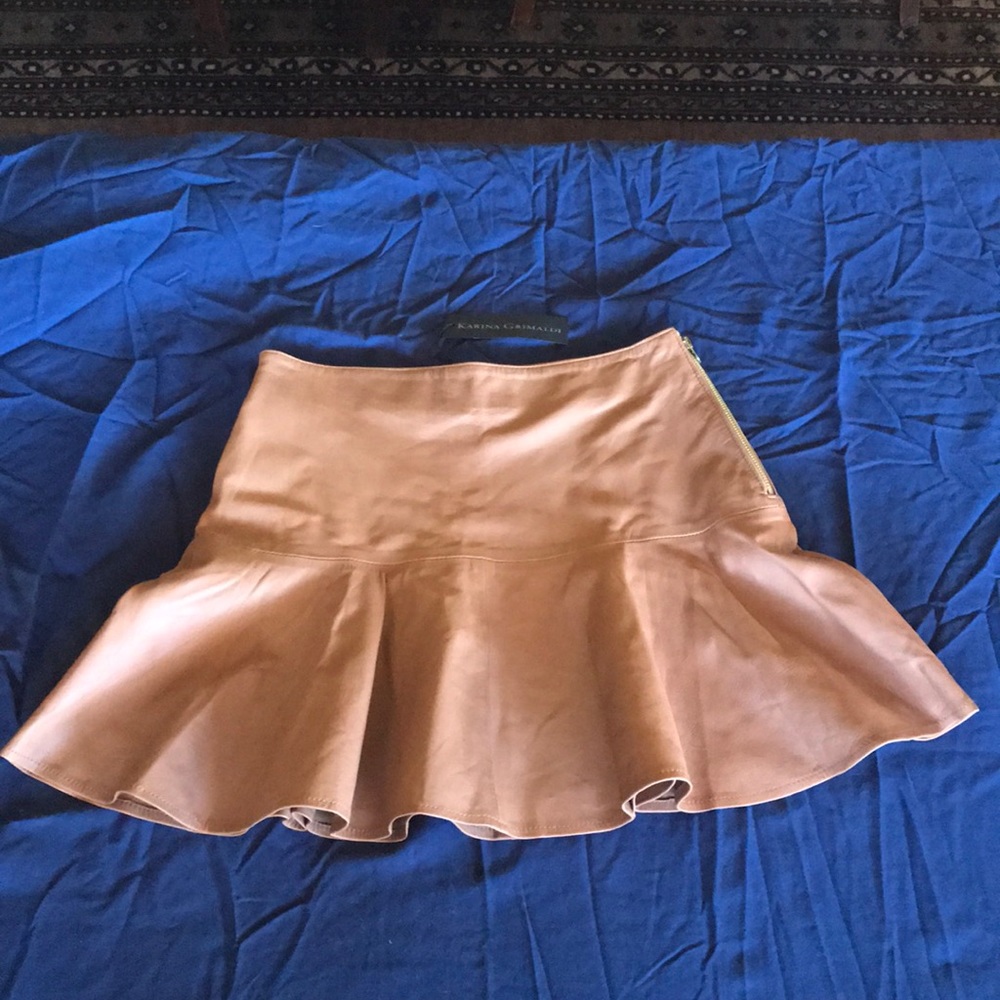 Leather mini shirt